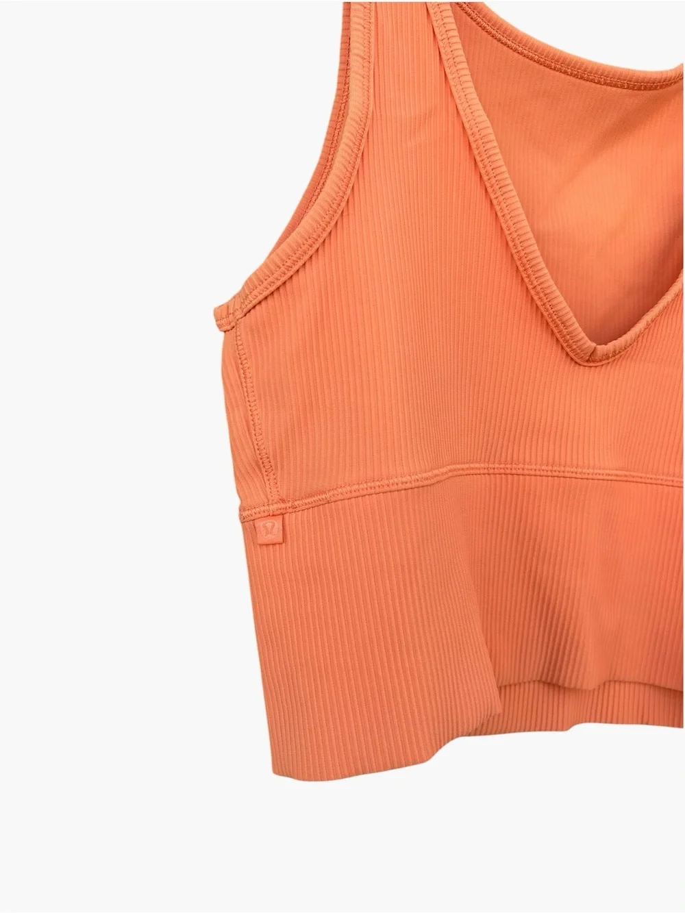 Lululemon Power Pivot Tank *Rib - Golden Apricot Orange - Size 6 - Workout Yoga